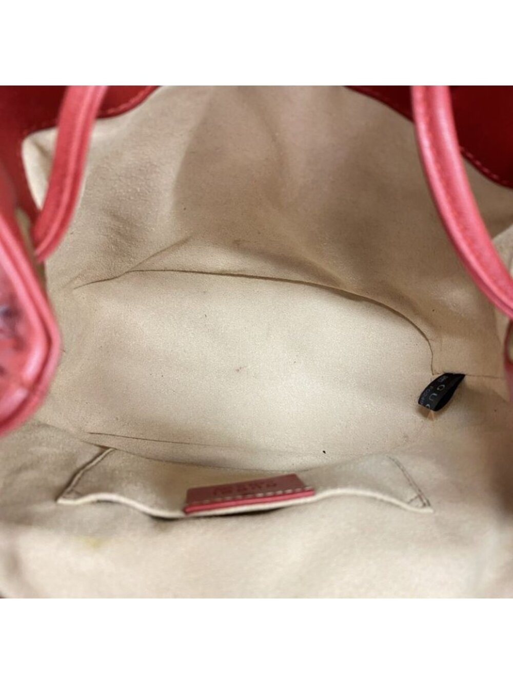 Gucci Backpack GG Marmont Leather Red Gold - Picture 4 of 10